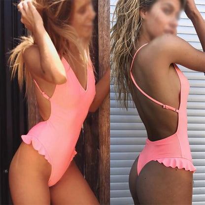 Sell Well New One Piece bikini Swimsuit Sexy Lace Backless Swimwear Bathing Suit Women Swim Wear female Biquini