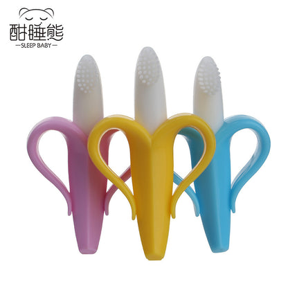 Baby Products Banana Children's Toothbrush Training Teether Baby Silicone Toothbrush Baby Silicone Soft Toothbrush