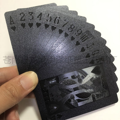 JULYHOT High Quality Waterproof Black Playing Cards Collection Black Diamond Poker Cards Creative Gift Standard Playing Cards