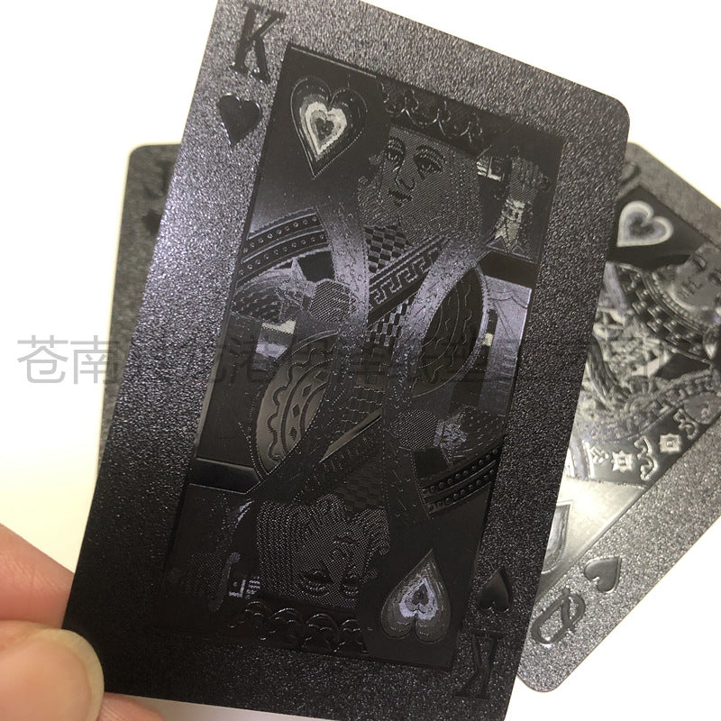 JULYHOT High Quality Waterproof Black Playing Cards Collection Black Diamond Poker Cards Creative Gift Standard Playing Cards