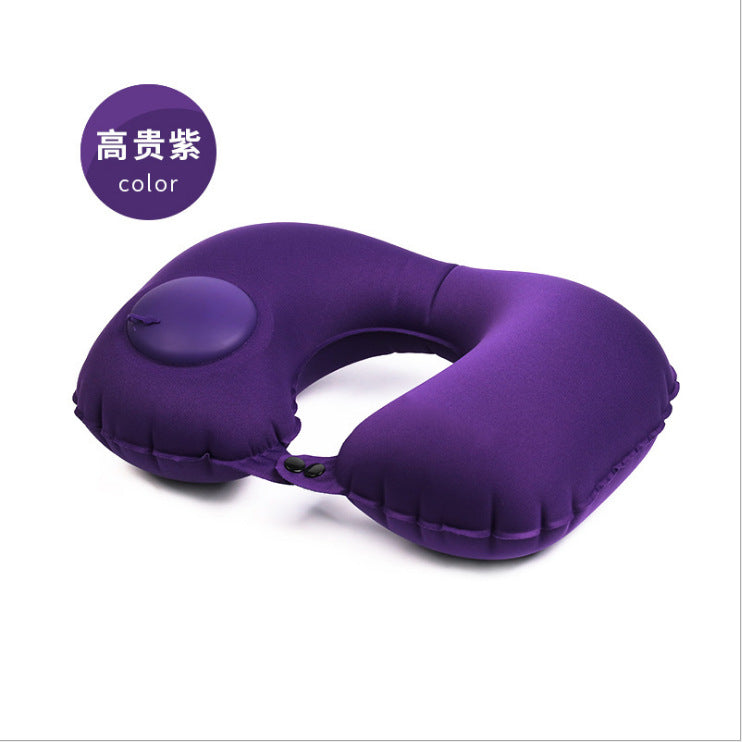 Press inflatable pillow LOGO custom manufacturer neck pillow TPU automatic neck pillow u-shaped pillow cervical pillow travel pillow u pillow