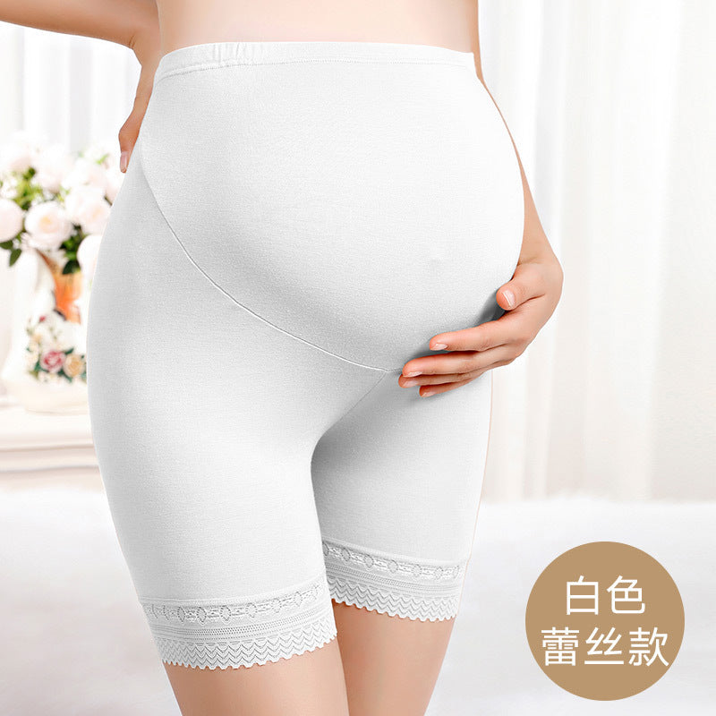 New pregnant women modal safety pants fashion adjustable belly lift summer leggings thin lace trim pregnant women