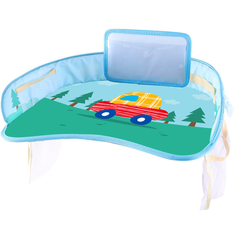 Car child safety seat dining table multifunctional baby eating drawing table waterproof baby stroller cartoon dinner plate