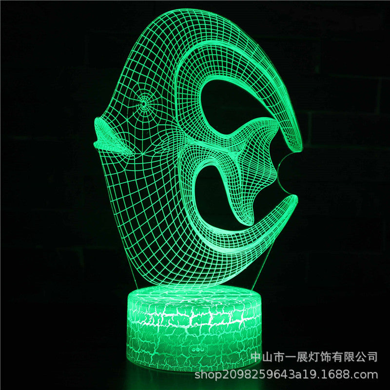 Cross-border special for shark jellyfish series colorful creative 3DLED night light gift table lamp visual light