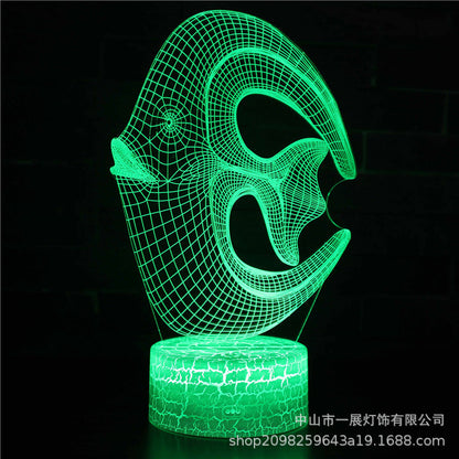 Cross-border special for shark jellyfish series colorful creative 3DLED night light gift table lamp visual light