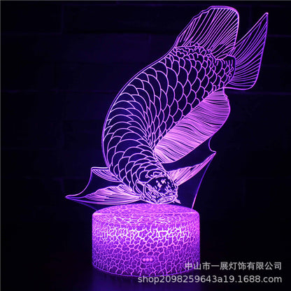 Cross-border special for shark jellyfish series colorful creative 3DLED night light gift table lamp visual light