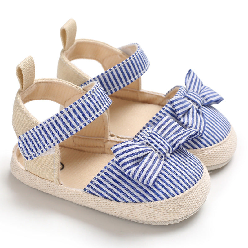 Hai Shenyue Summer 0-1 year old female baby shoes soft sole bow princess baby toddler shoes