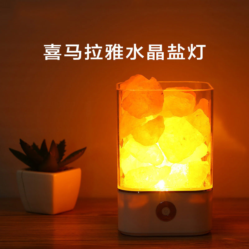 M4 Himalayan crystal salt lamp health health gift gift bedside lamp Colorful usb night light batch generation