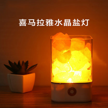 M4 Himalayan crystal salt lamp health health gift gift bedside lamp Colorful usb night light batch generation