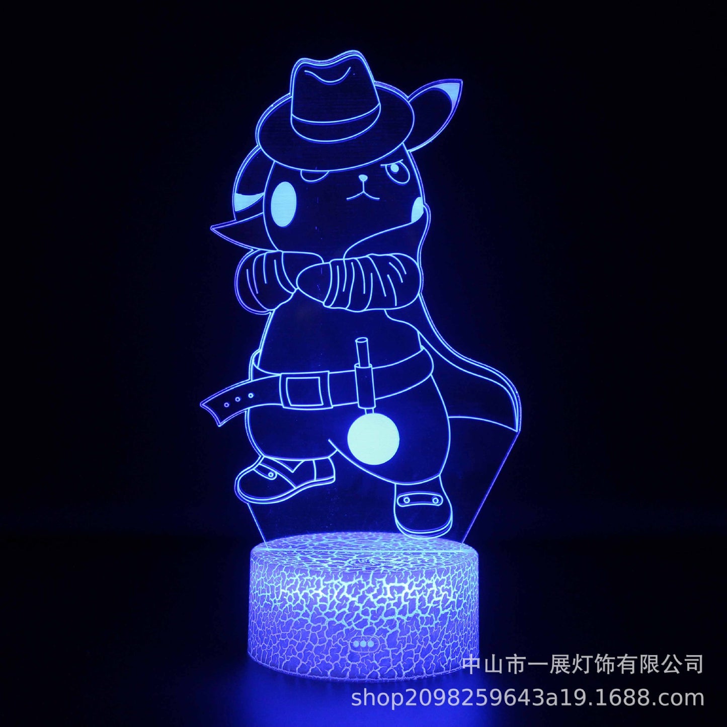 Cross-border exclusive for Pikachu Ibu pocket series colorful creative 3DLED night light gift table lamp visual lights