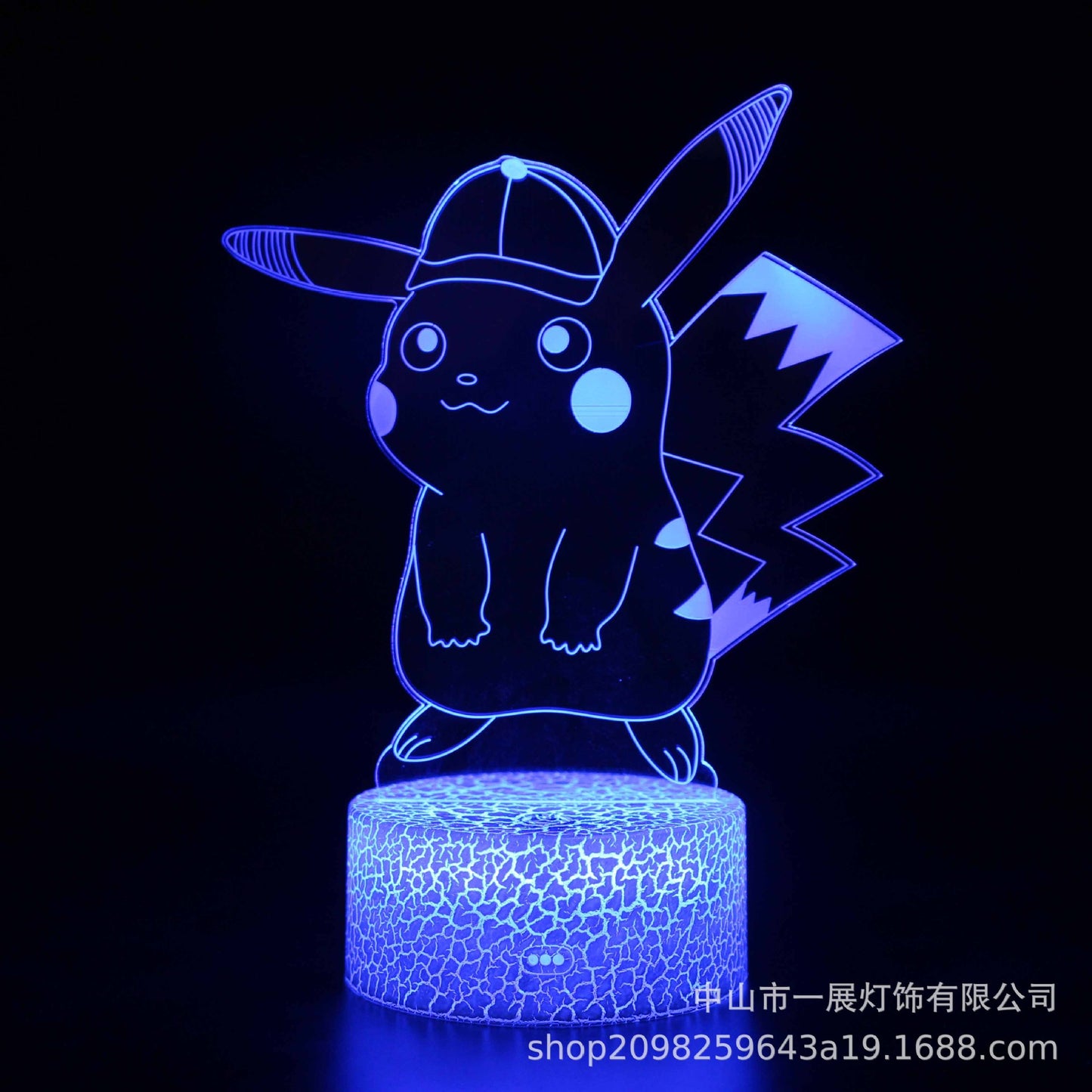 Cross-border exclusive for Pikachu Ibu pocket series colorful creative 3DLED night light gift table lamp visual lights