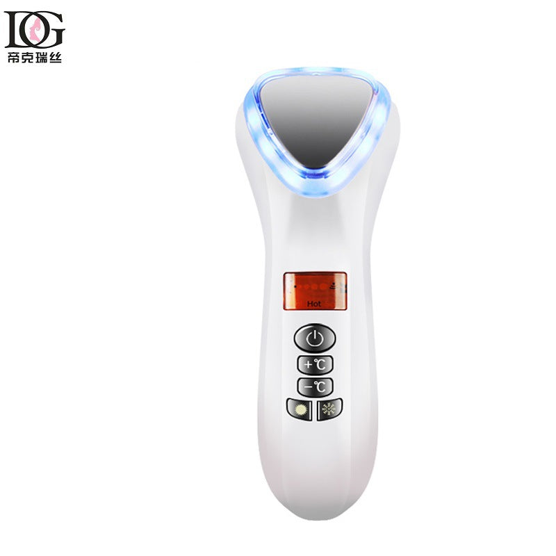 Ultrasonic Cryotherapy Face Lifting Hot Cold Hammer Electric anti aging Skin Rejuvenation Tightening Device Spa Facial Massager