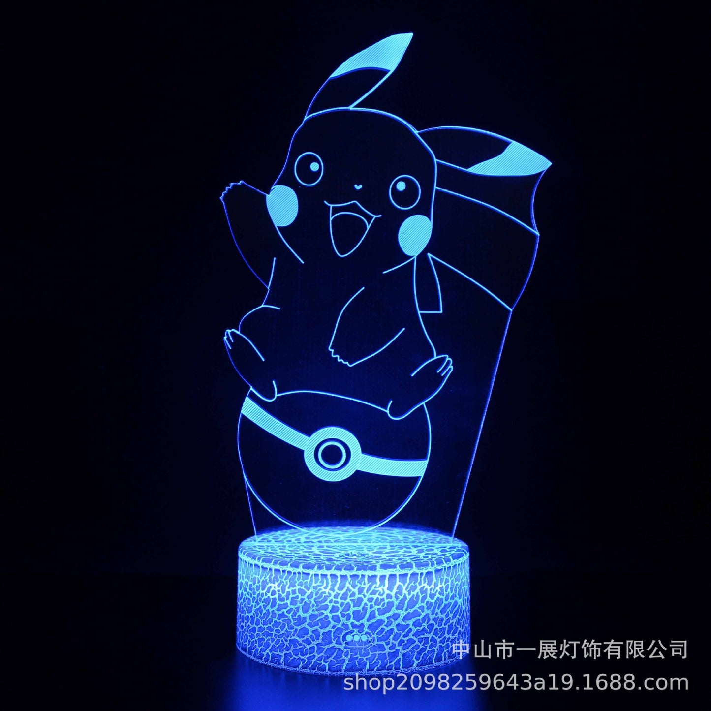 Cross-border exclusive for Pikachu Ibu pocket series colorful creative 3DLED night light gift table lamp visual lights