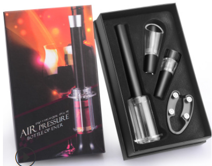 HOT-4 Pcs Wine Opener Set, Air Pressure Pump Bottle Opener Gift Box