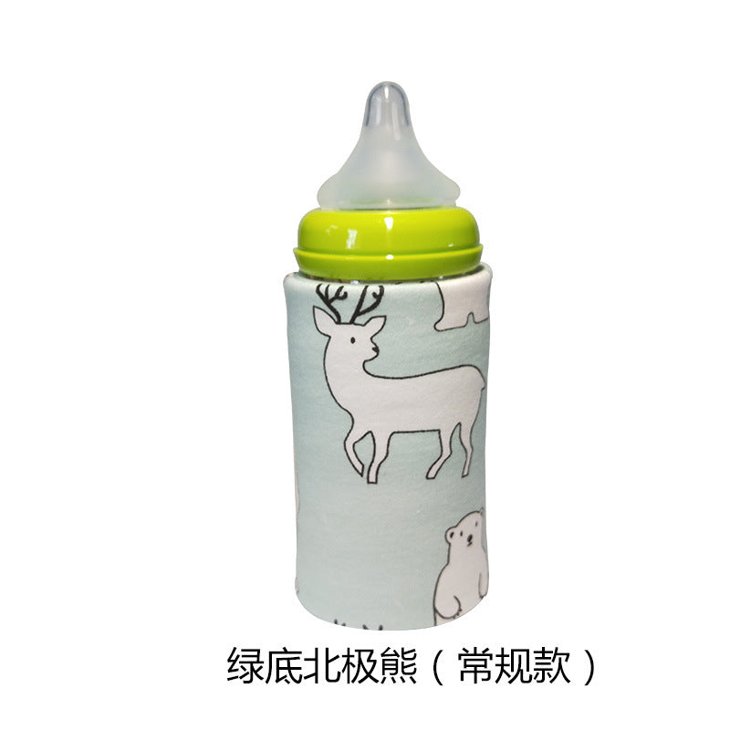 Window bottle insulation set winter constant temperature heating USB portable insulation bag thick warm universal bottle set