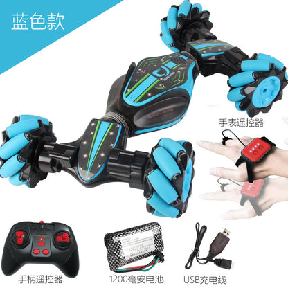 Vibrating 2.4G gesture induction twisting stunt car light music drift traverse off-road remote control dancing side driving