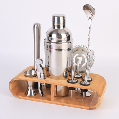 Factory direct 750ml stainless steel cocktail set wholesale bar 11 sets of custom party cocktail shaker