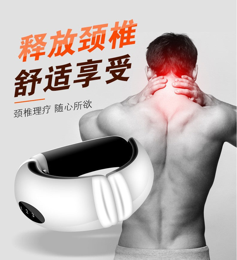 Household cervical spine neck protector multifunctional electromagnetic pulse shoulder and neck physiotherapy instrument portable rechargeable cervical spine instrument