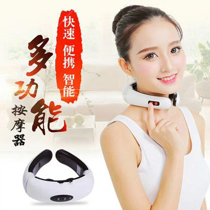 Household cervical spine neck protector multifunctional electromagnetic pulse shoulder and neck physiotherapy instrument portable rechargeable cervical spine instrument