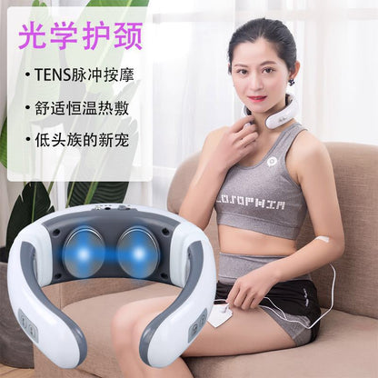 Household cervical spine neck protector multifunctional electromagnetic pulse shoulder and neck physiotherapy instrument portable rechargeable cervical spine instrument