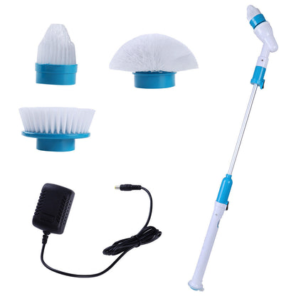 Electric Spin Scrubber Turbo Scrub Cleaning Brush Cordless Chargeable Bathroom Cleaner with Extension Handle Adaptive Brush Tub