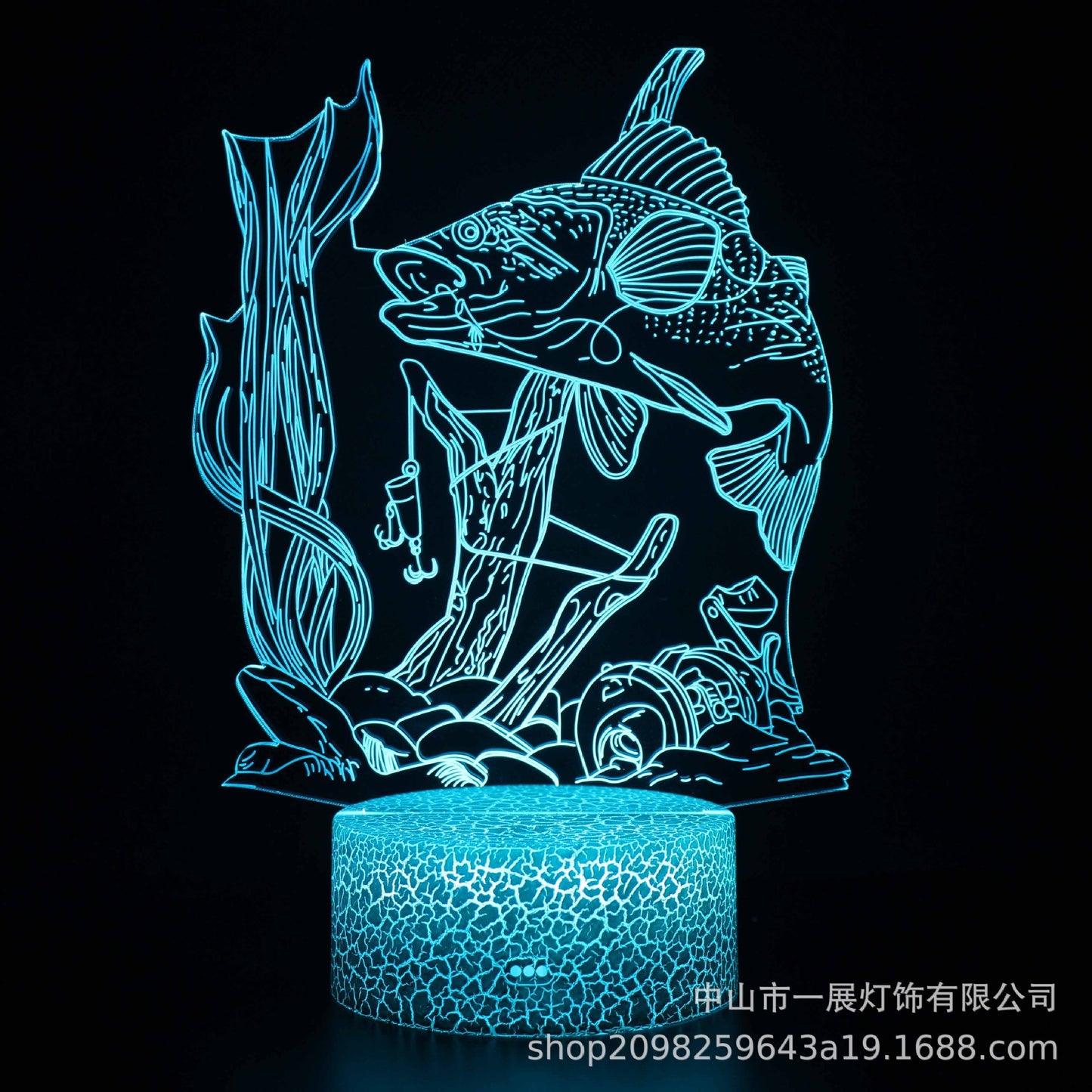 Cross-border special for shark jellyfish series colorful creative 3DLED night light gift table lamp visual light