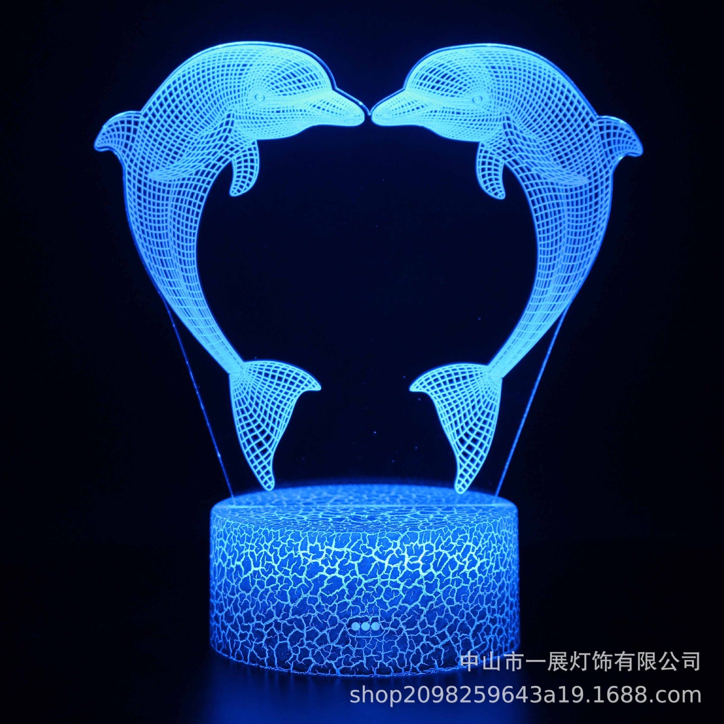 Exclusive for Amazon Explosion Dolphin Series Colorful Creative 3D Lights LED Night Lights Gift Table Lamps Visual Lights