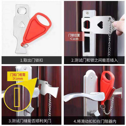 Travel security lock portable door lock anti-theft padlock travel temporary door