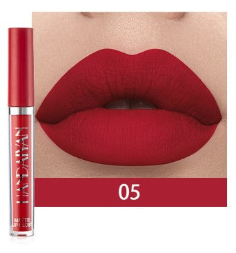 HANDAIYAN 12 Color Fashion Liquid Lipstick Natural Matte LipglossMoisturizer Waterproof Red Velvet Lip Tube Women Cosmetic TSLM1