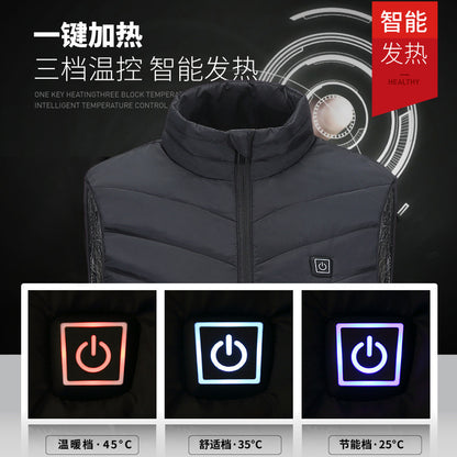 Wholesale heating vest men and women smart men electric heating vest heating vest usb charging to keep warm autumn and winter men's clothing