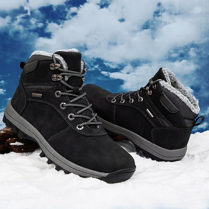 Winter large size cotton shoes for men plus velvet men's shoes snow boots for men outdoor sports hiking sports mountaineering shoes wholesale dropshipping