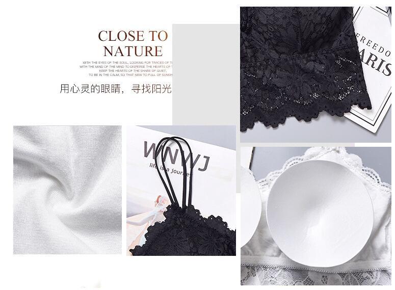 Cross-border sunflower large size lace wrap chest bottoming underwear strap plus fat tube top vest female beauty back bra