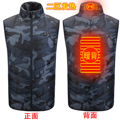 Wholesale heating vest men and women smart men electric heating vest heating vest usb charging to keep warm autumn and winter men's clothing