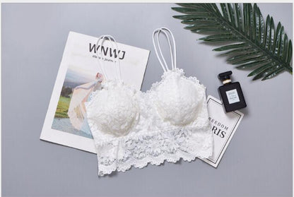 Cross-border sunflower large size lace wrap chest bottoming underwear strap plus fat tube top vest female beauty back bra