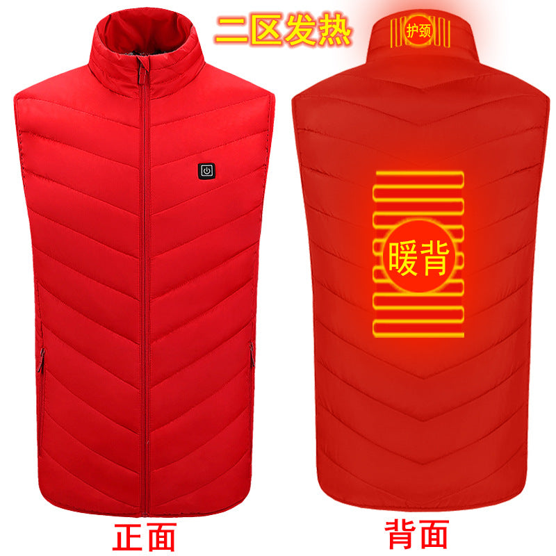 Wholesale heating vest men and women smart men electric heating vest heating vest usb charging to keep warm autumn and winter men's clothing