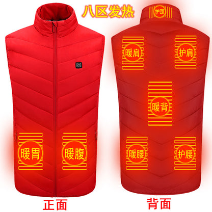 Wholesale heating vest men and women smart men electric heating vest heating vest usb charging to keep warm autumn and winter men's clothing