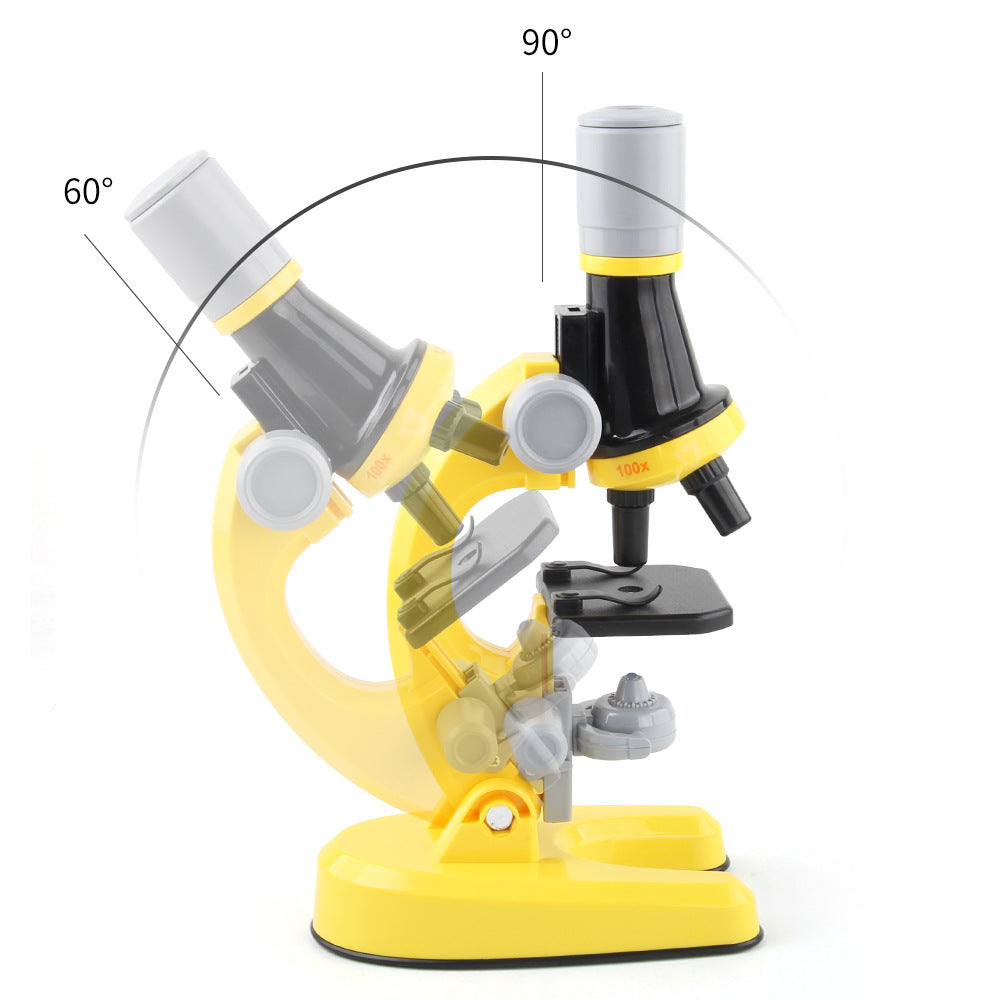 Cross-border children's microscope Biological science experiment equipment toy set HD 1200 times science and education puzzle