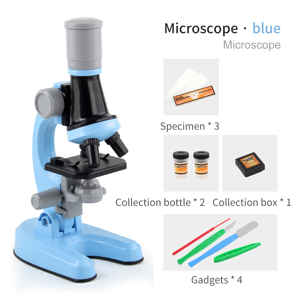 Cross-border children's microscope Biological science experiment equipment toy set HD 1200 times science and education puzzle