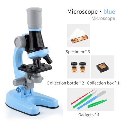 Cross-border children's microscope Biological science experiment equipment toy set HD 1200 times science and education puzzle