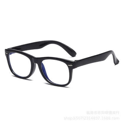 Factory direct sale of children's silicone anti-blue light glasses for men and women, anti-radiation eye protection, super light looking at computer and mobile phone goggles