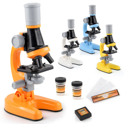 Cross-border children's microscope Biological science experiment equipment toy set HD 1200 times science and education puzzle