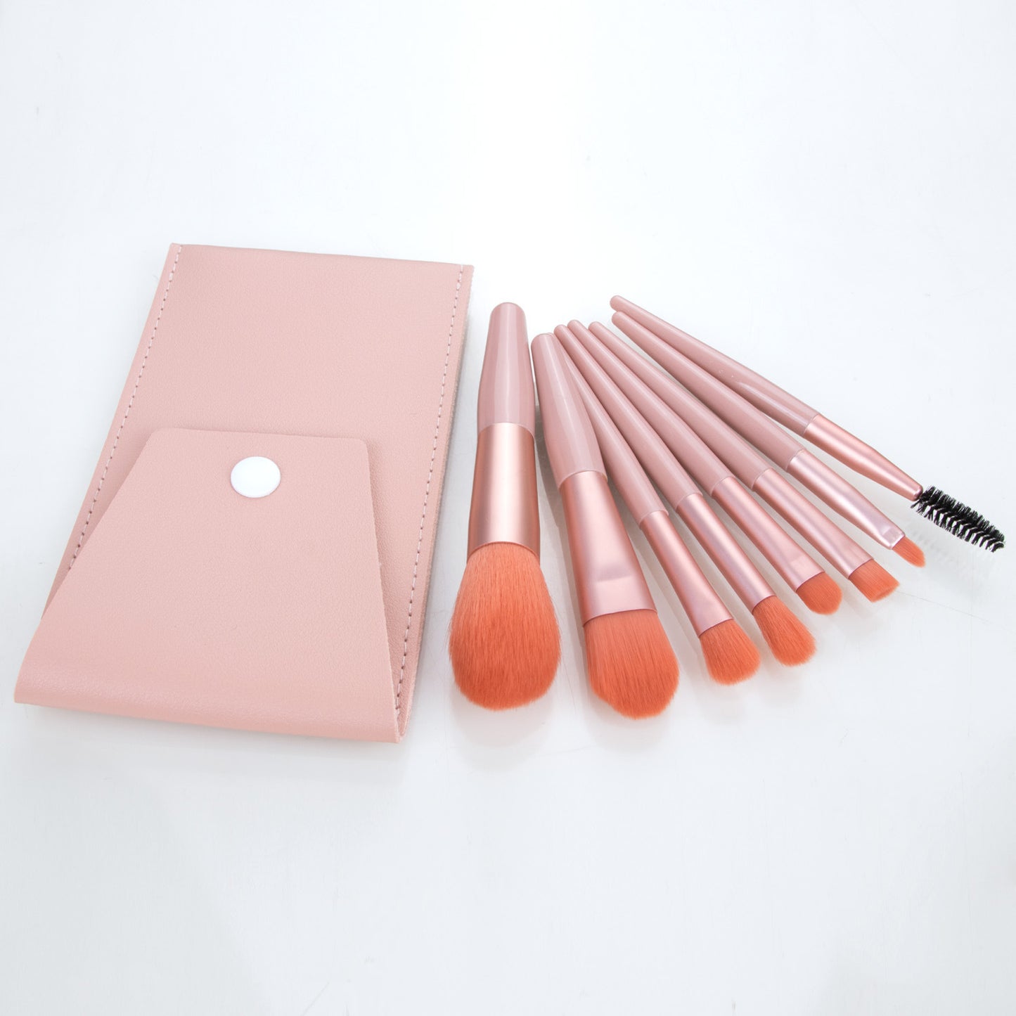 Nongying 8 mini Morandi color makeup brush sets, soft bristles, plastic handle, portable beauty tools in stock