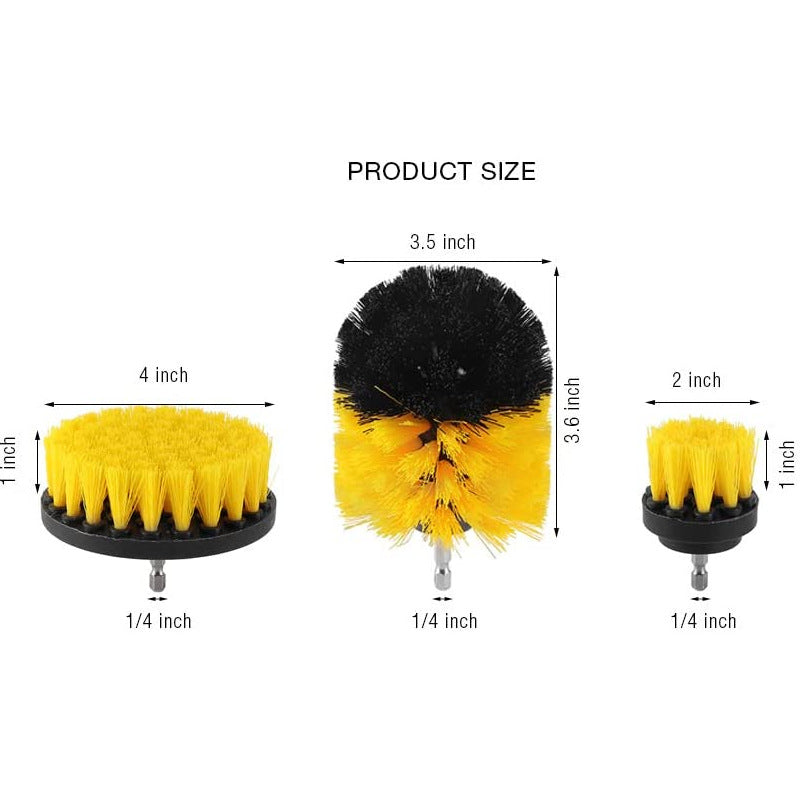 Cross-border hot sale car beauty car wash detail brush 17 piece set, electric drill brush, car wash glove air outlet brush set