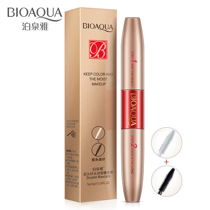 BIOAQUA double-headed long thick mascara thick waterproof is not blooming growth lock color makeup manufacturers