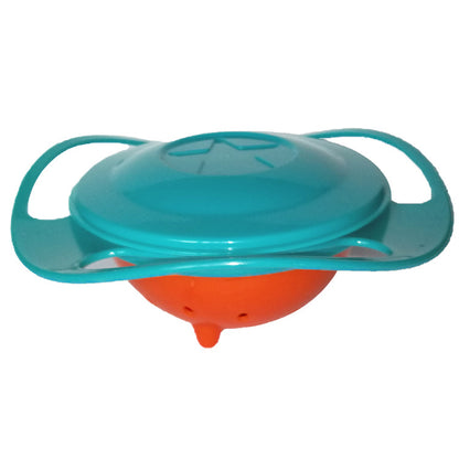 360 Rotate Spill-Proof Plastic Bowl Infant Baby Learning Feeding Toy Dishes Training Feeding No Spill Anti Messing Bowl Gift