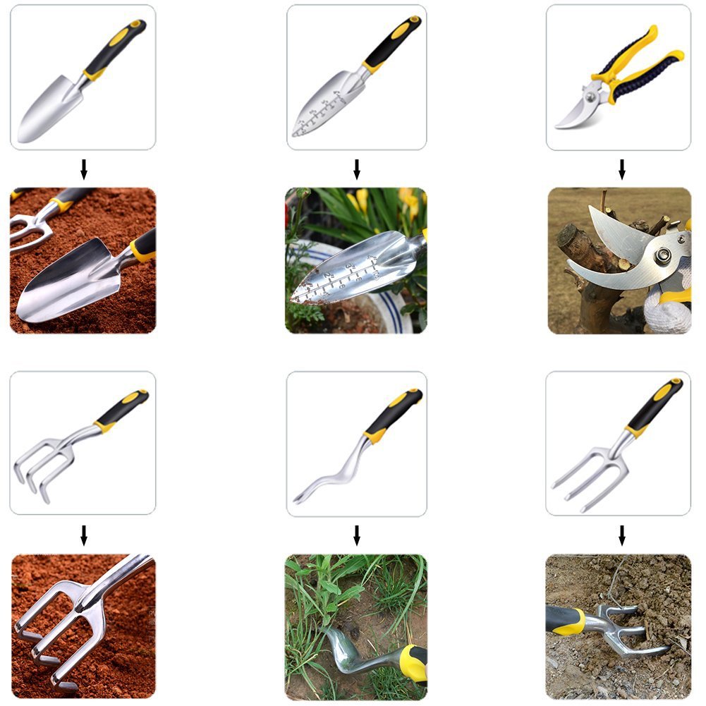 Wholesale garden tools gardening set nine-piece garden tools garden forest tool kit set