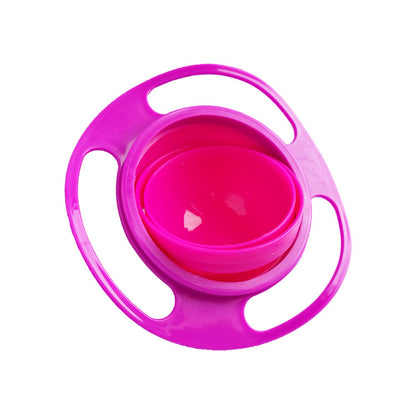 360 Rotate Spill-Proof Plastic Bowl Infant Baby Learning Feeding Toy Dishes Training Feeding No Spill Anti Messing Bowl Gift