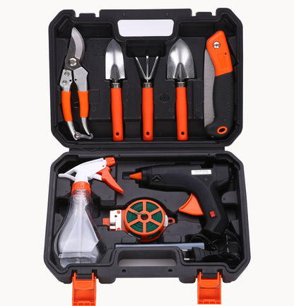 Hardware tool box gardening tools combination set electric glue gun set garden flower tools