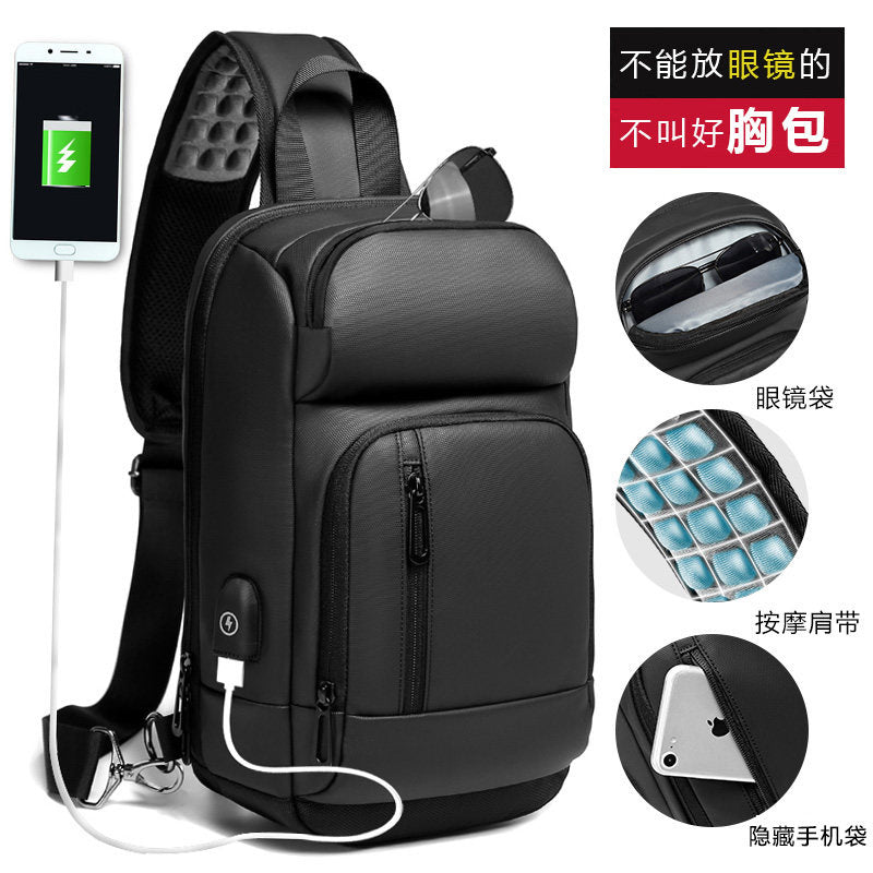 2019 trend models outdoor leisure shoulder bag travel Messenger bag custom boutique fashion men's chest bag