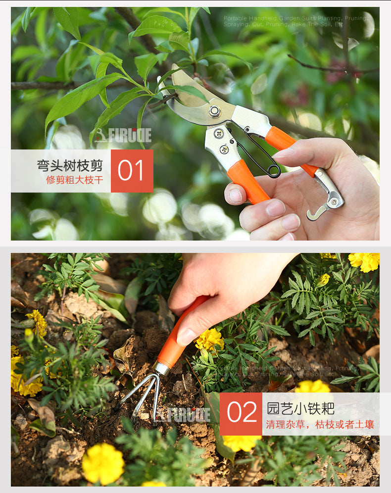 Hardware tool box gardening tools combination set electric glue gun set garden flower tools